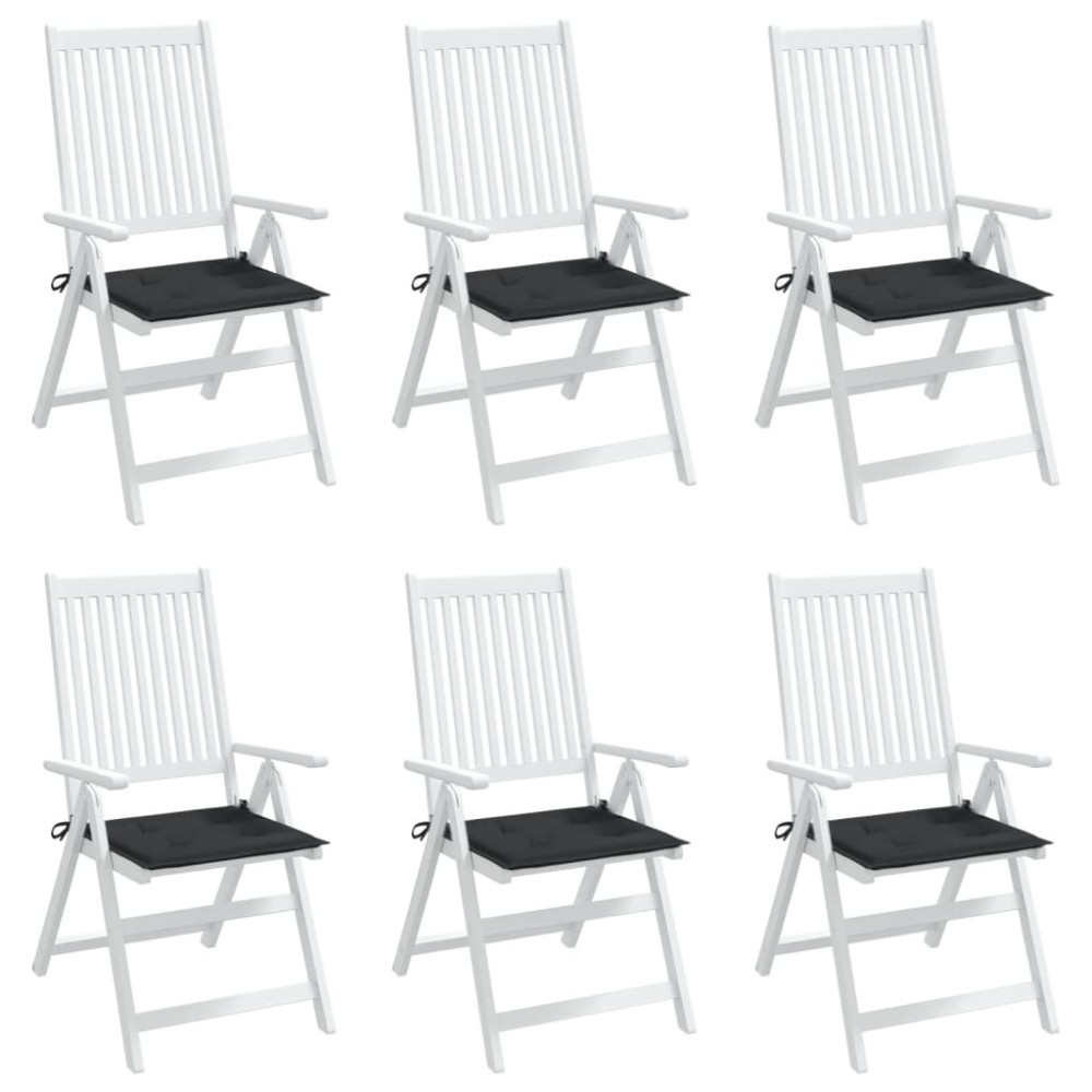 Produktbild för Stolsdynor 6 st svart 50x50x4 cm oxfordtyg