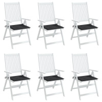 Produktbild för Stolsdynor 6 st svart 50x50x4 cm oxfordtyg