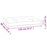 Produktbild för Palldyna rödrutig 120x80x12 cm tyg