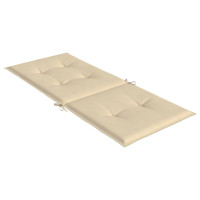 Produktbild för Stolsdynor 6 st beige 120x50x3 cm tyg