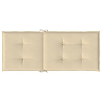 Produktbild för Stolsdynor 6 st beige 120x50x3 cm tyg