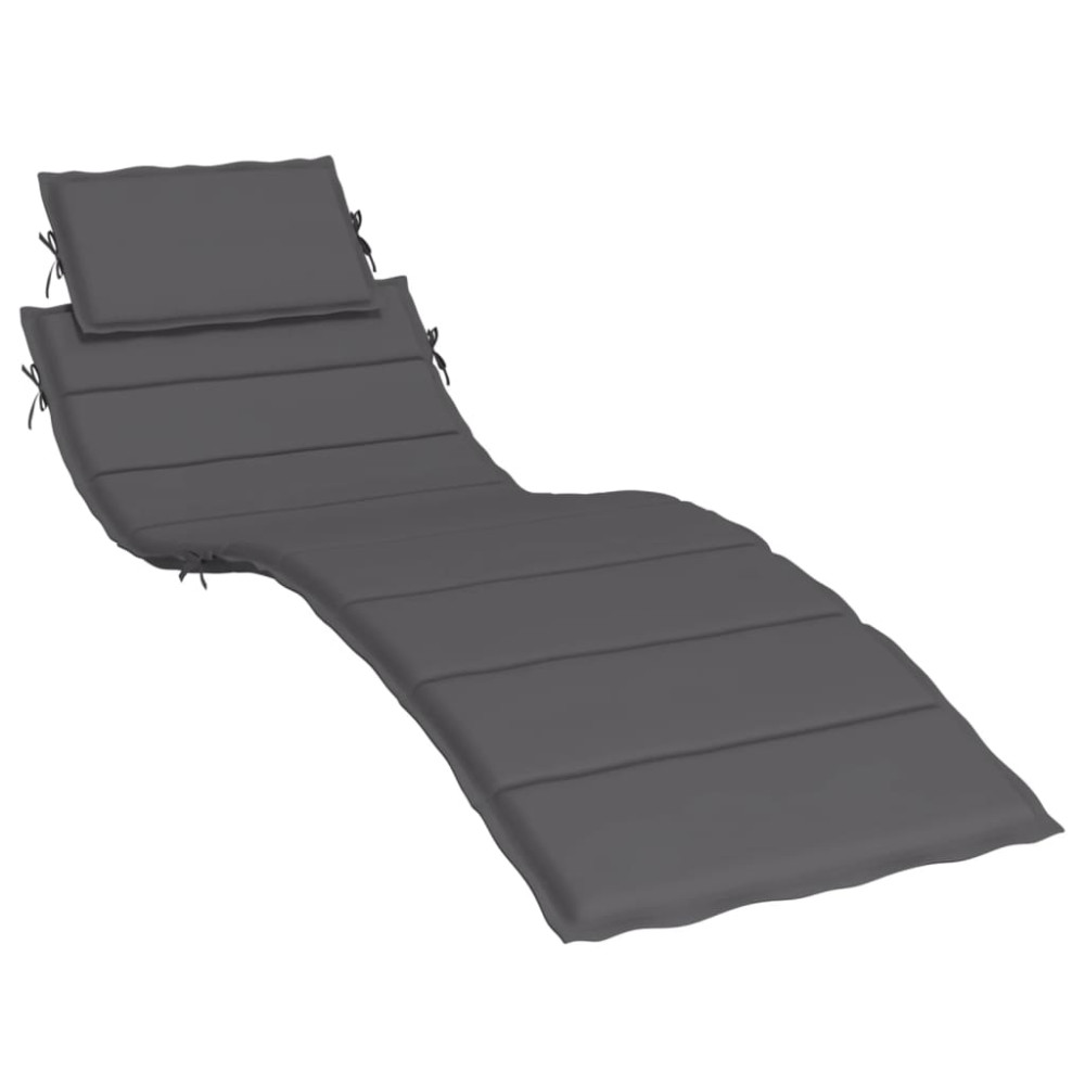 Produktbild för Solsängsdyna antracit 186x58x4 cm oxfordtyg