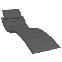 Produktbild för Solsängsdyna antracit 186x58x4 cm oxfordtyg