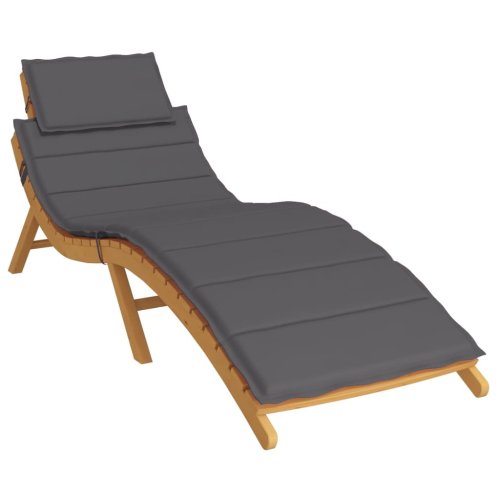 Produktbild för Solsängsdyna antracit 186x58x4 cm oxfordtyg