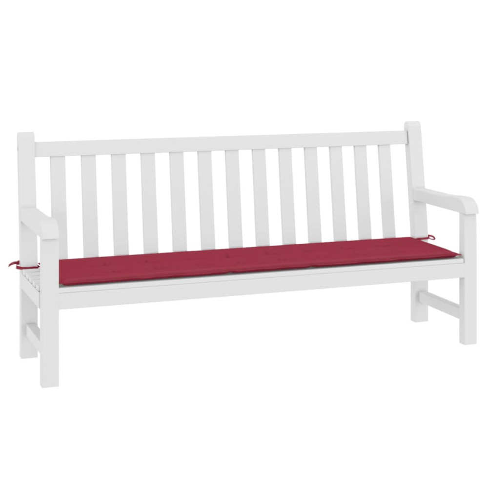 Produktbild för Bänkdyna för trädgården vinröd 150x50x3 cm oxfordtyg