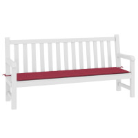 Produktbild för Bänkdyna för trädgården vinröd 150x50x3 cm oxfordtyg