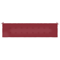 Produktbild för Bänkdyna för trädgården vinröd 150x50x3 cm oxfordtyg