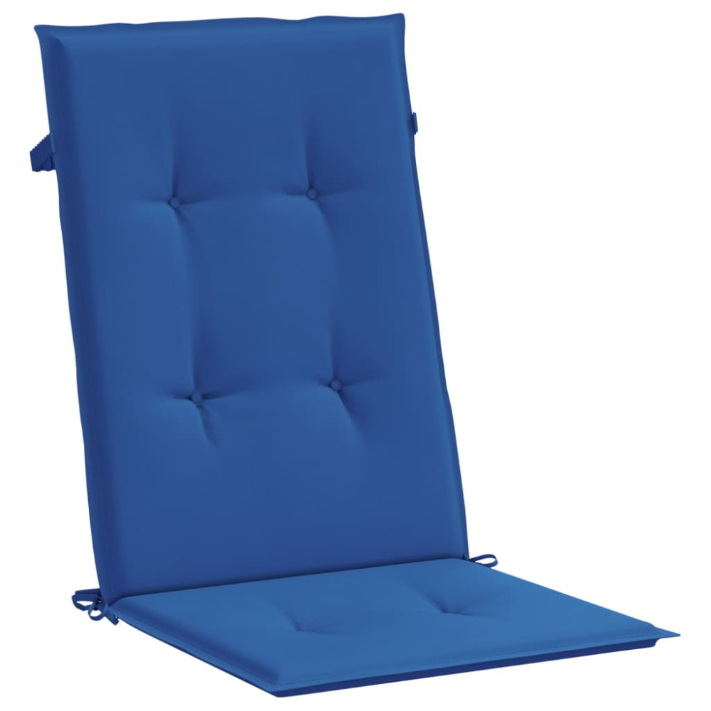 Produktbild för Stolsdynor 6 st kungsblå 120x50x3 cm tyg