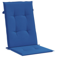 Produktbild för Stolsdynor 6 st kungsblå 120x50x3 cm tyg