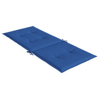 Produktbild för Stolsdynor 6 st kungsblå 120x50x3 cm tyg