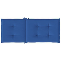 Produktbild för Stolsdynor 6 st kungsblå 120x50x3 cm tyg