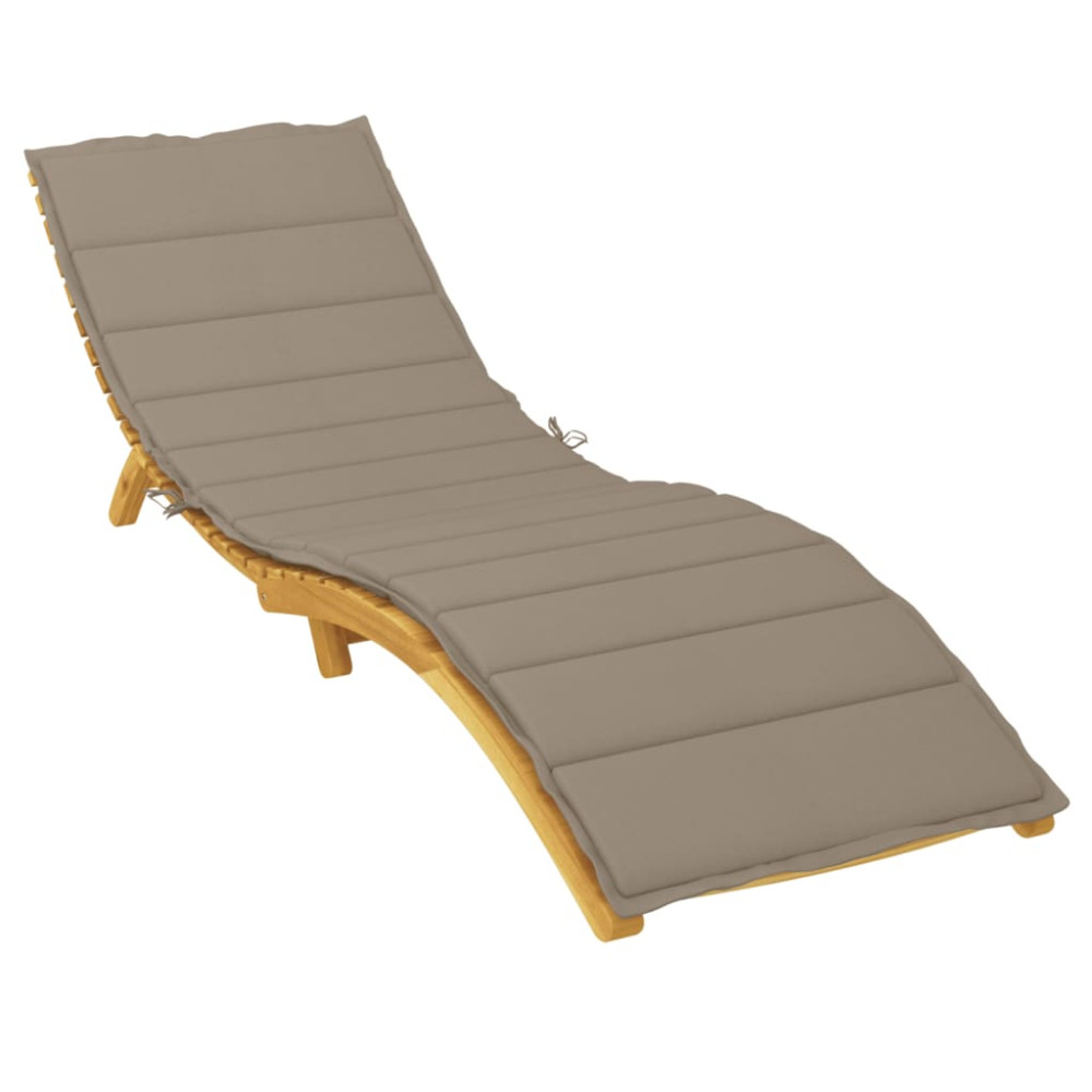 Produktbild för Solsängsdyna taupe 200x70x3 cm oxfordtyg