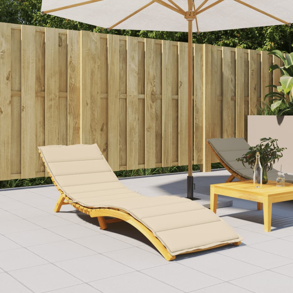 Produktbild för Solsängsdyna beige 200x70x3 cm oxfordtyg