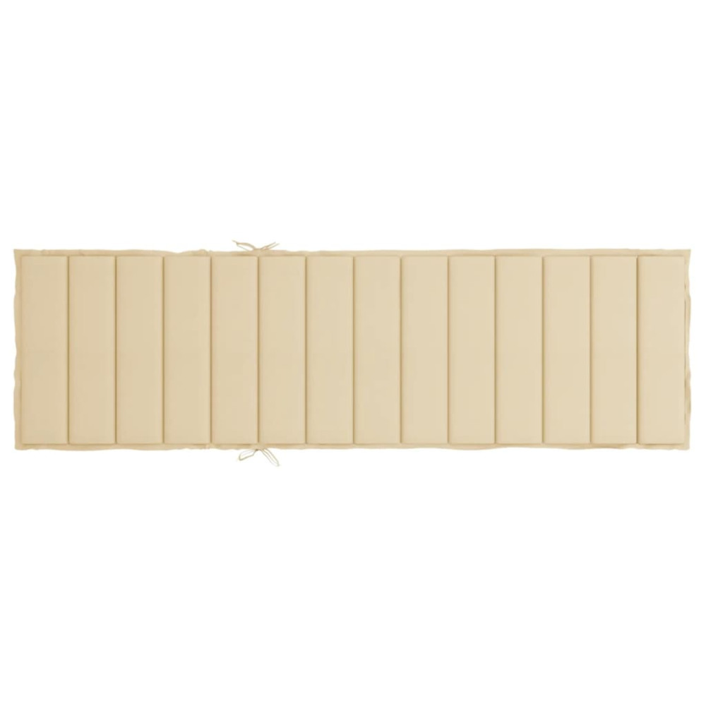 Produktbild för Solsängsdyna beige 200x70x3 cm oxfordtyg