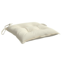 Produktbild för Stolsdynor 2 st gräddvit 50x50x7 cm oxfordtyg