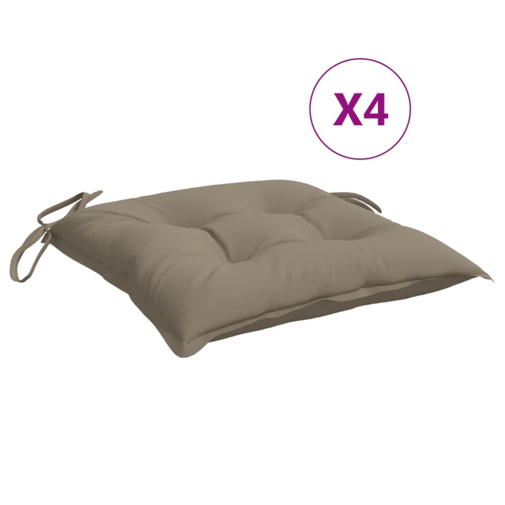 Produktbild för Stolsdynor 4 st taupe 50x50x7 cm oxfordtyg