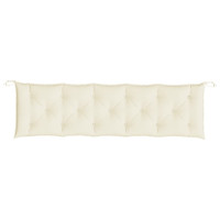 Produktbild för Bänkdyna för trädgården gräddvit 180x50x7 cm oxfordtyg