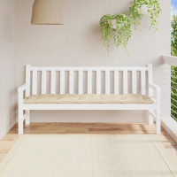 Produktbild för Bänkdyna för trädgården beige 180x50x7 cm oxfordtyg