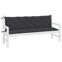 Produktbild för Bänkdyna för trädgården svart 180x(50+50)x7 cm oxfordtyg