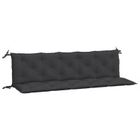 Produktbild för Bänkdyna för trädgården svart 180x(50+50)x7 cm oxfordtyg