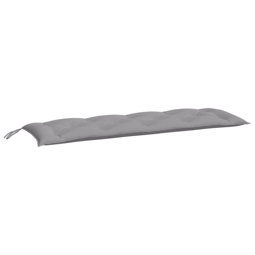 Produktbild för Bänkdyna för trädgården grå 150x(50+50)x7 cm oxfordtyg