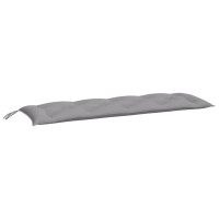 Produktbild för Bänkdyna för trädgården grå 150x(50+50)x7 cm oxfordtyg