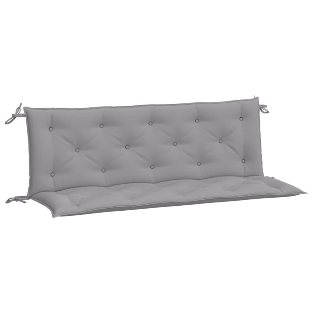 Produktbild för Bänkdyna för trädgården grå 150x(50+50)x7 cm oxfordtyg