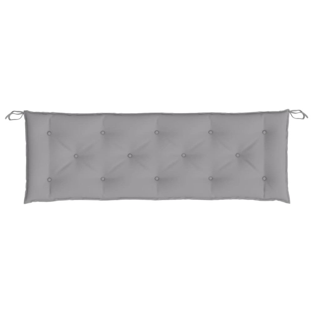 Produktbild för Bänkdyna för trädgården grå 150x(50+50)x7 cm oxfordtyg
