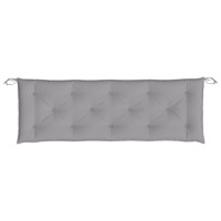 Produktbild för Bänkdyna för trädgården grå 150x(50+50)x7 cm oxfordtyg