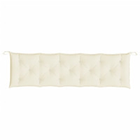 Produktbild för Bänkdyna för trädgården gräddvit 180x(50+50)x7 cm oxfordtyg