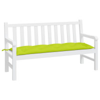 Produktbild för Bänkdyna för trädgården ljusgrön 150x50x7 cm oxfordtyg