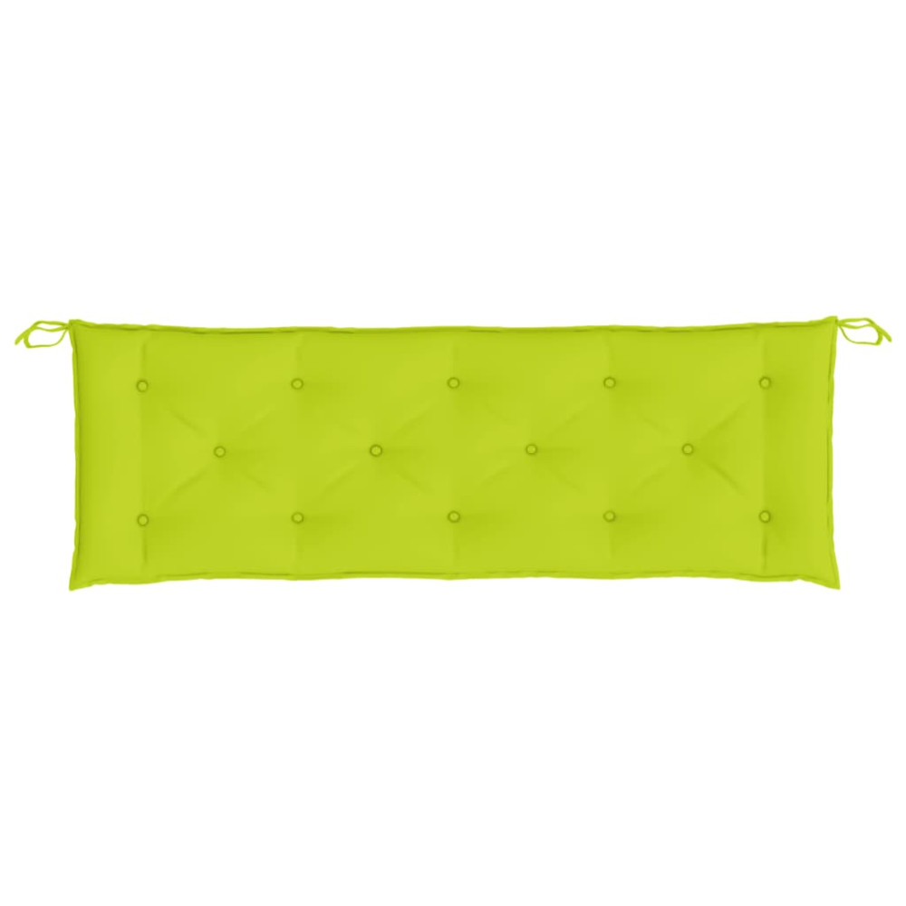 Produktbild för Bänkdyna för trädgården ljusgrön 150x50x7 cm oxfordtyg
