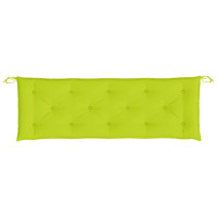 Produktbild för Bänkdyna för trädgården ljusgrön 150x50x7 cm oxfordtyg