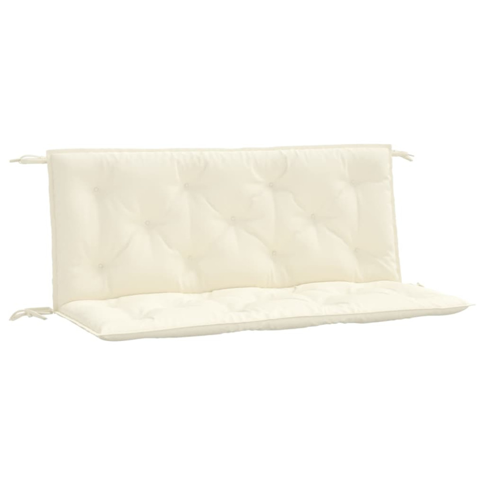 Produktbild för Bänkdyna för trädgården gräddvit 120x(50+50)x7 cm oxfordtyg
