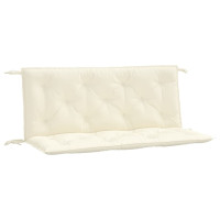 Produktbild för Bänkdyna för trädgården gräddvit 120x(50+50)x7 cm oxfordtyg