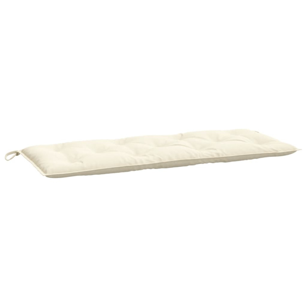 Produktbild för Bänkdyna för trädgården gräddvit 120x(50+50)x7 cm oxfordtyg