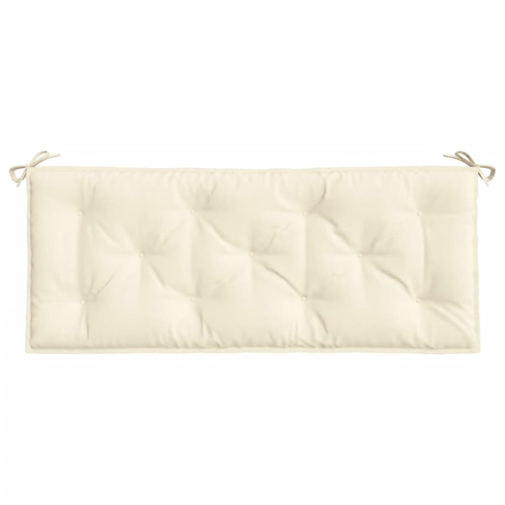 Produktbild för Bänkdyna för trädgården gräddvit 120x(50+50)x7 cm oxfordtyg