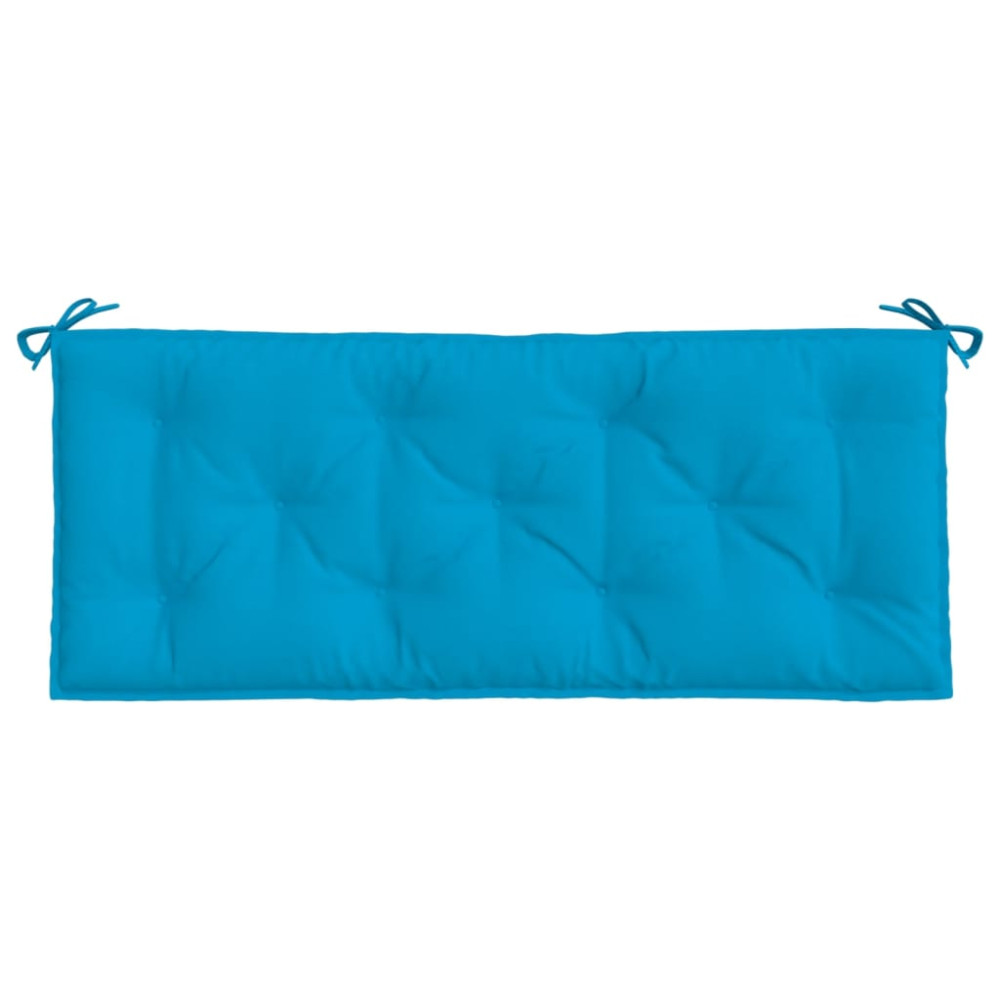 Produktbild för Bänkdyna för trädgården ljusblå 120x(50+50)x7 cm oxfordtyg