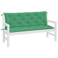 Produktbild för Bänkdyna för trädgården grön 150x(50+50)x7 cm oxfordtyg