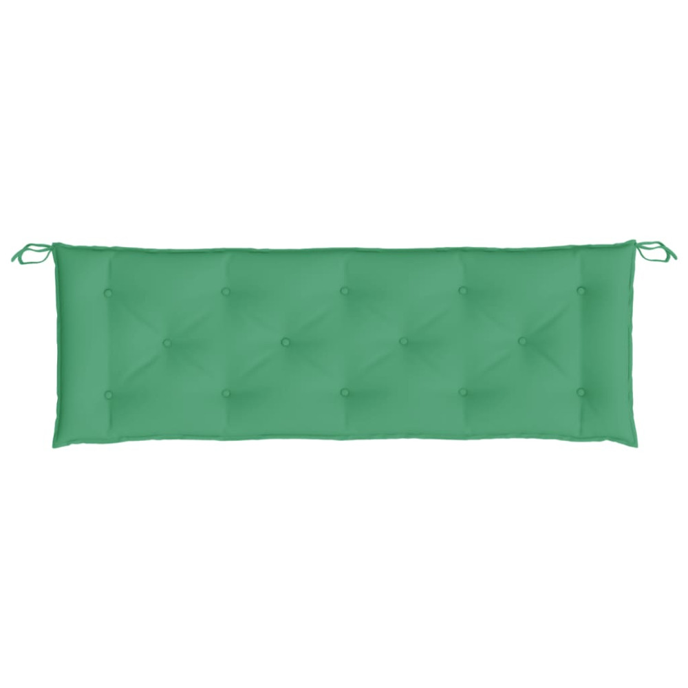 Produktbild för Bänkdyna för trädgården grön 150x(50+50)x7 cm oxfordtyg