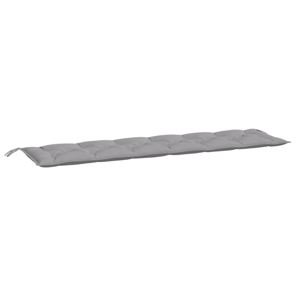Produktbild för Bänkdyna för trädgården grå 200x(50+50)x7 cm oxfordtyg