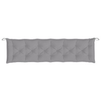 Produktbild för Bänkdyna för trädgården grå 200x(50+50)x7 cm oxfordtyg