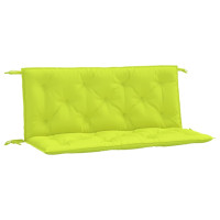 Produktbild för Bänkdyna för trädgården ljusgrön 120x(50+50)x7 cm oxfordtyg