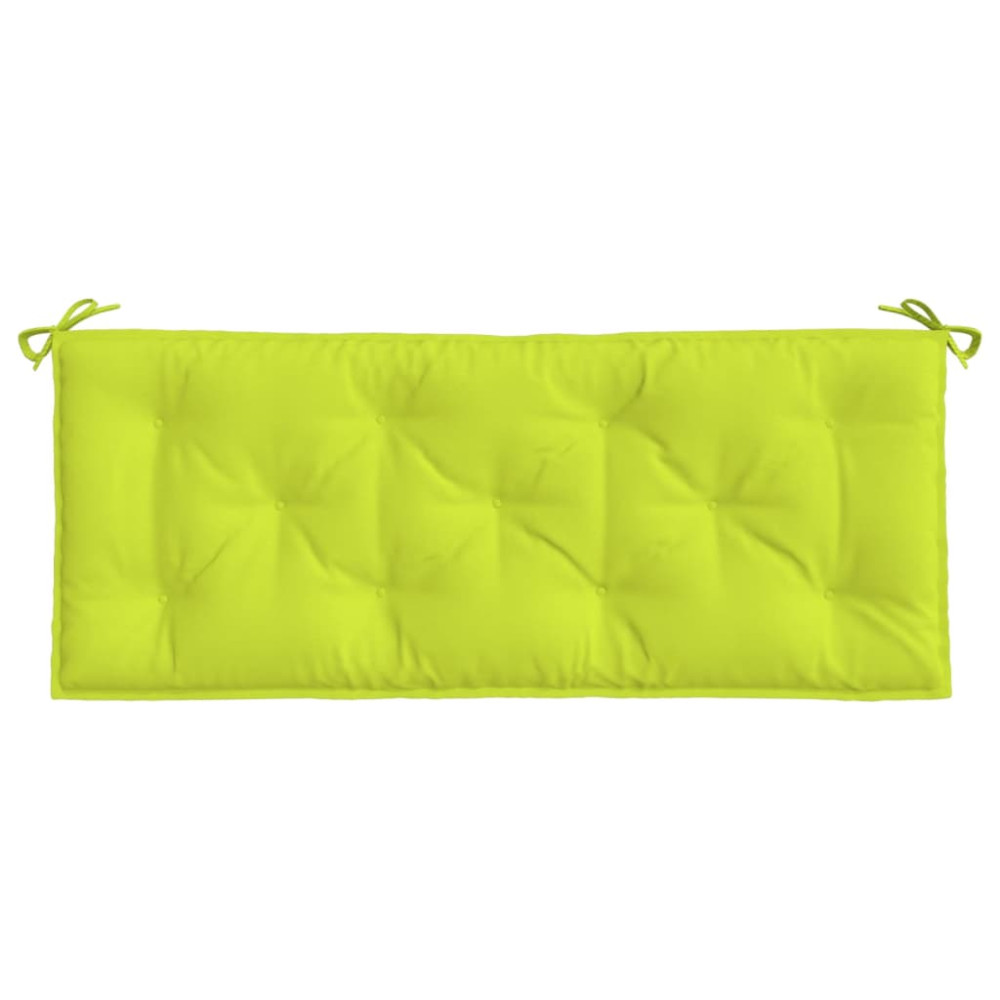Produktbild för Bänkdyna för trädgården ljusgrön 120x(50+50)x7 cm oxfordtyg