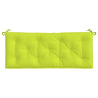 Produktbild för Bänkdyna för trädgården ljusgrön 120x(50+50)x7 cm oxfordtyg