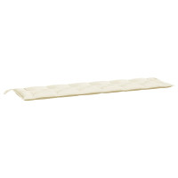 Produktbild för Bänkdyna för trädgården gräddvit 200x(50+50)x7 cm oxfordtyg