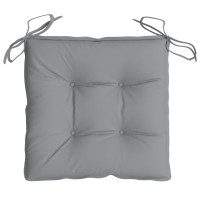 Produktbild för Stolsdynor 2 st grå 50x50x7 cm oxfordtyg