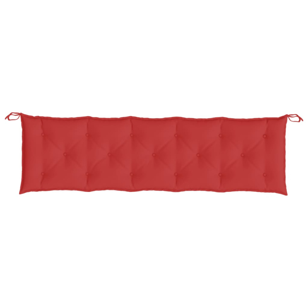 Produktbild för Bänkdyna för trädgården röd 180x(50+50)x7 cm oxfordtyg