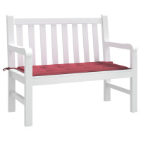 Produktbild för Bänkdyna för trädgården vinröd 120x50x3 cm oxfordtyg