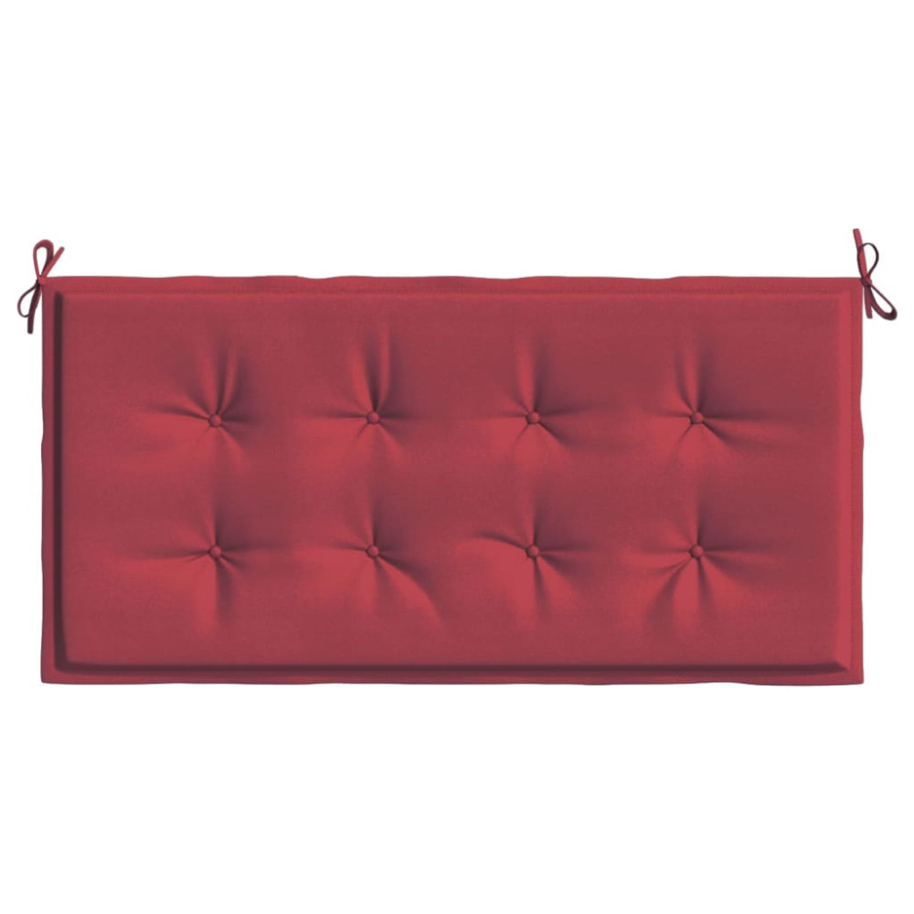 Produktbild för Bänkdyna för trädgården vinröd 120x50x3 cm oxfordtyg